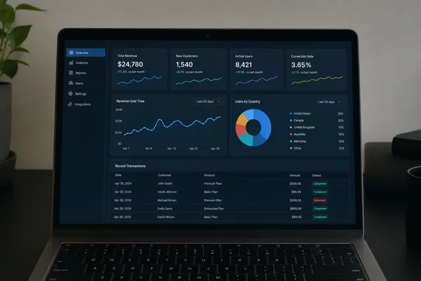 Weekly spreadsheet replaced by a live dashboard project screenshot