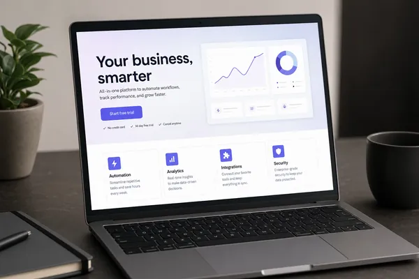 A landing page failing Core Web Vitals project screenshot